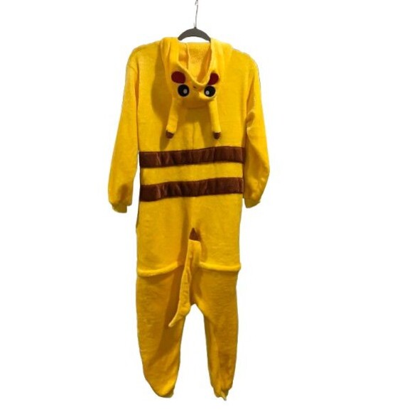 Adult's Small Pikachu Costume Cosplay Pokemon One Piece Button-up - Picture 1 of 4